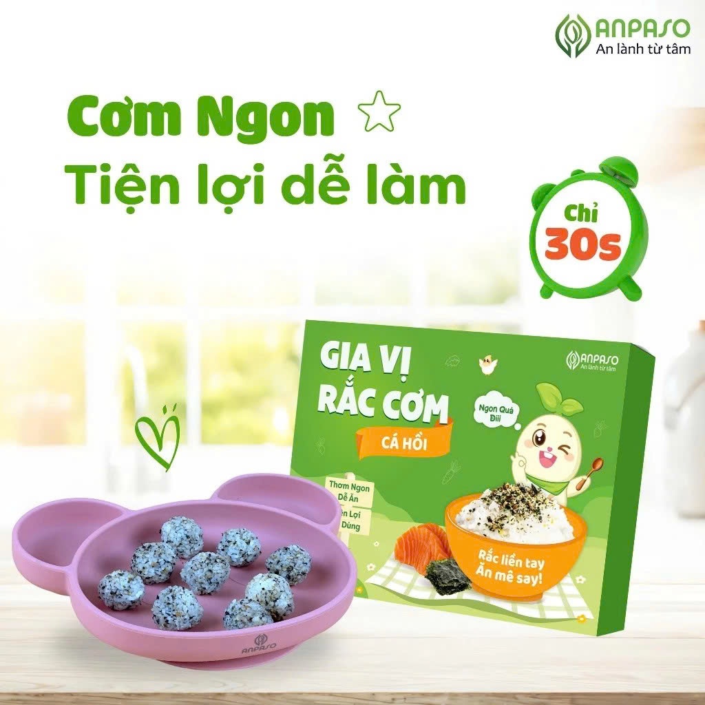 Gia Vị Rắc Cơm ANPASO Cho Bé Ăn Dặm Từ 1 Tuổi - Nguyên Liệu Tự Nhiên, An Toàn