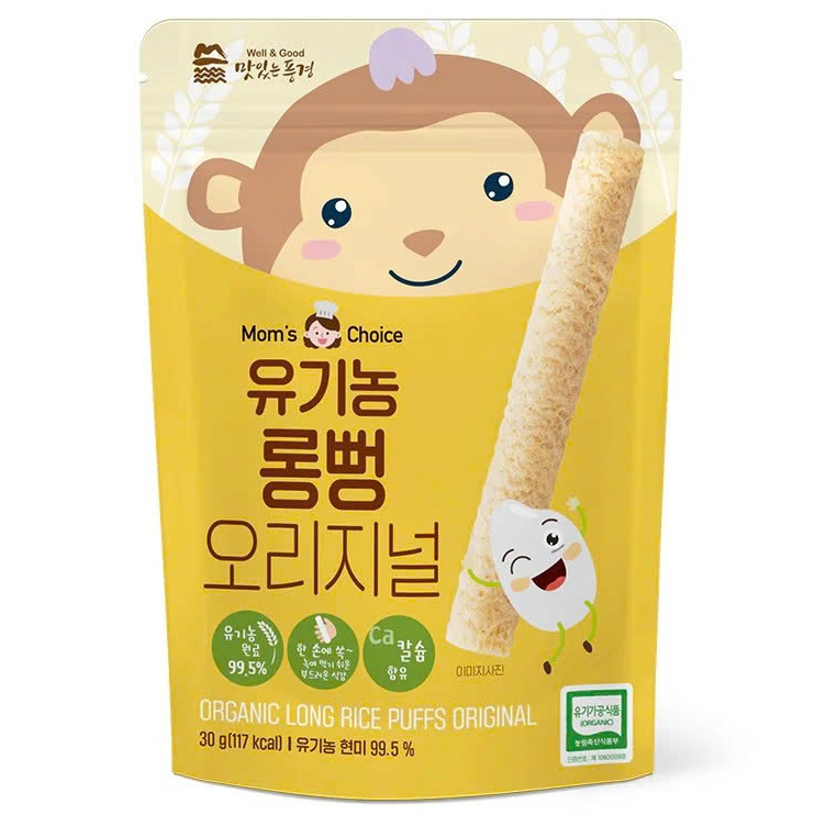 Bánh Ăn Dặm Gạo Lứt Hữu Cơ THANH DÀI MOM'S CHOICE Cho Bé Từ 6 Tháng Tuổi - Túi 30g