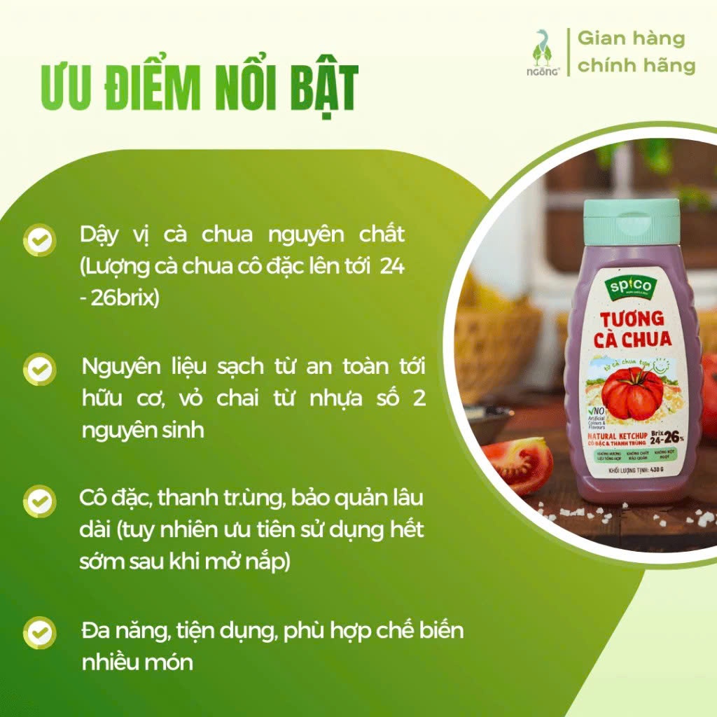 Tương Cà Chua SPICO Cô Đặc Tự Nhiên, Thuần Chay, Phù Hợp Cho Bé Ăn Dặm Và Gia Đình