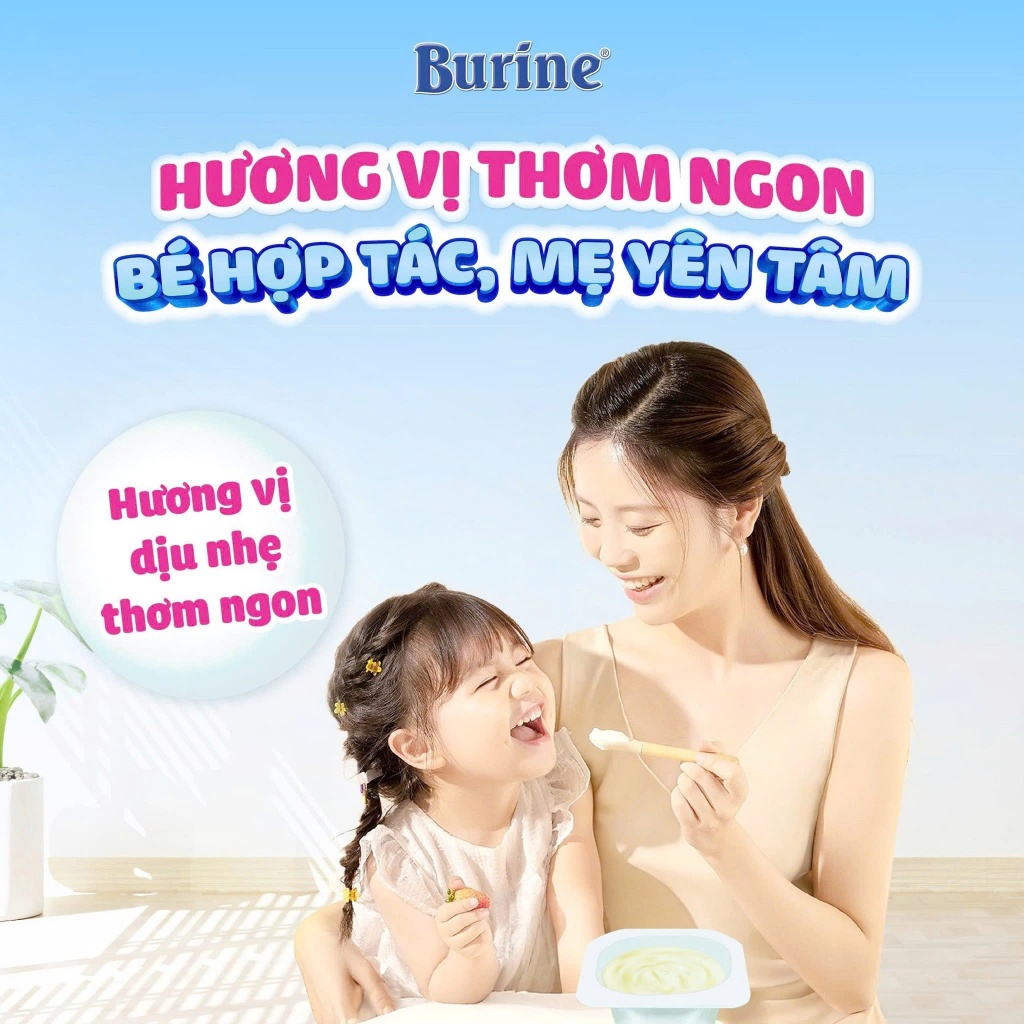 Pudding BURINE Cho Bé Ăn Dặm, Kết Cấu Mềm Mịn, Nguyên Kem - Cho Bé Từ 6 Tháng Tuổi