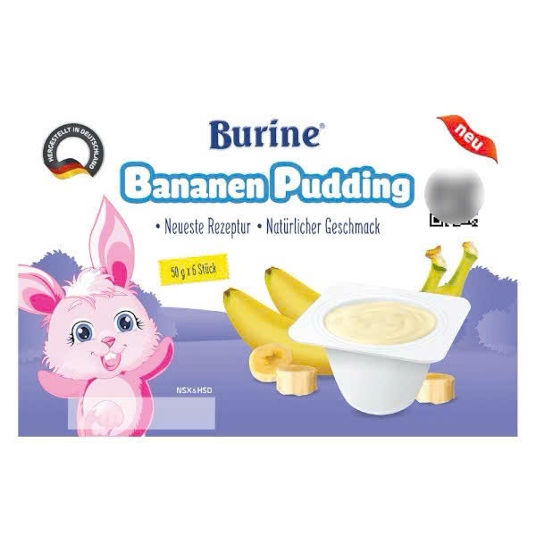 Pudding BURINE Cho Bé Ăn Dặm, Kết Cấu Mềm Mịn, Nguyên Kem - Cho Bé Từ 6 Tháng Tuổi