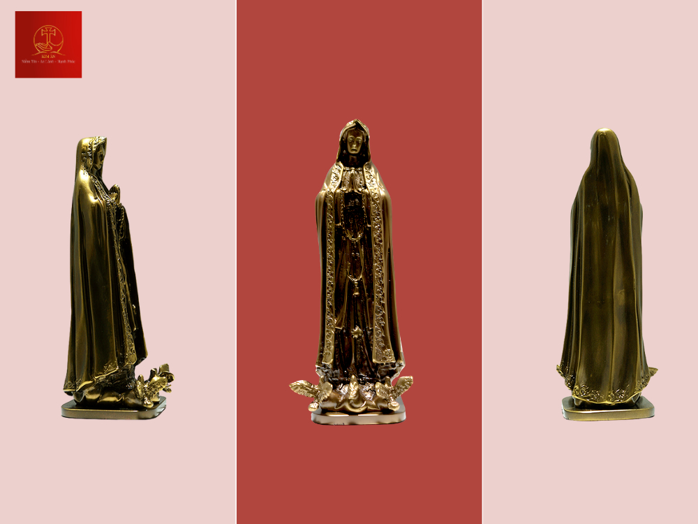 Tượng Đức Mẹ Fatima FTM-050615-DE-D của Vật phẩm Công giáo Kim Ân