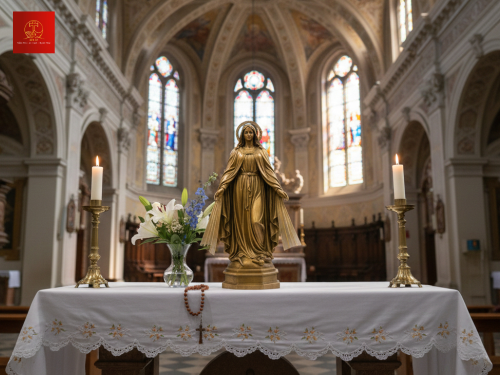 12+ mẫu tượng Đức Mẹ Ban Ơn đẹp, ý nghĩa, phù hợp mọi không gian