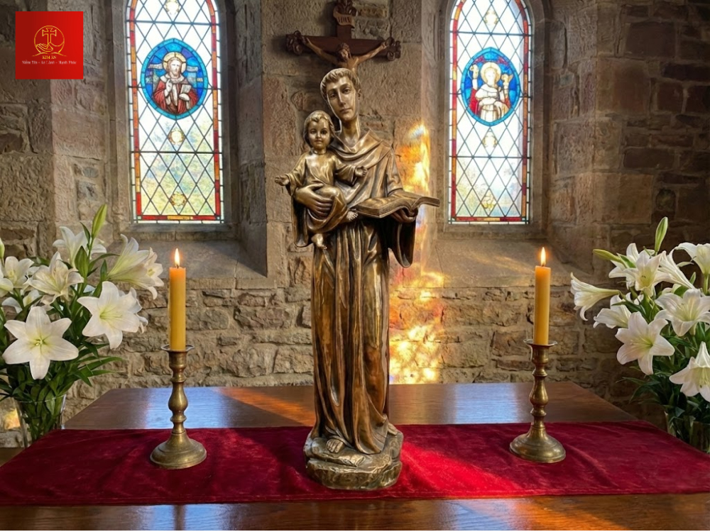 12+ mẫu tượng Thánh Anton chất liệu đồng cao cấp, giá xưởng