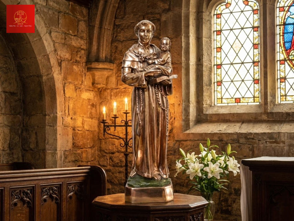 12+ mẫu tượng Thánh Anton chất liệu đồng cao cấp, giá xưởng