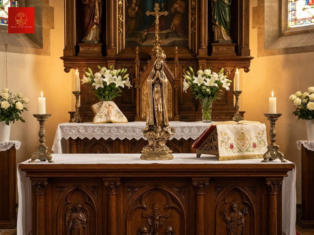 Mẫu tượng Đức Mẹ Fatima có kích thước trung bình là lựa chọn phổ biến nhất