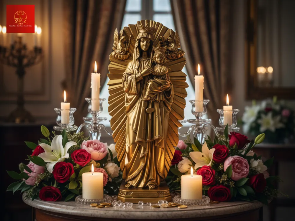 Ánh mắt Mẹ Hằng Cứu Giúp luôn hướng về người đang cầu nguyện.