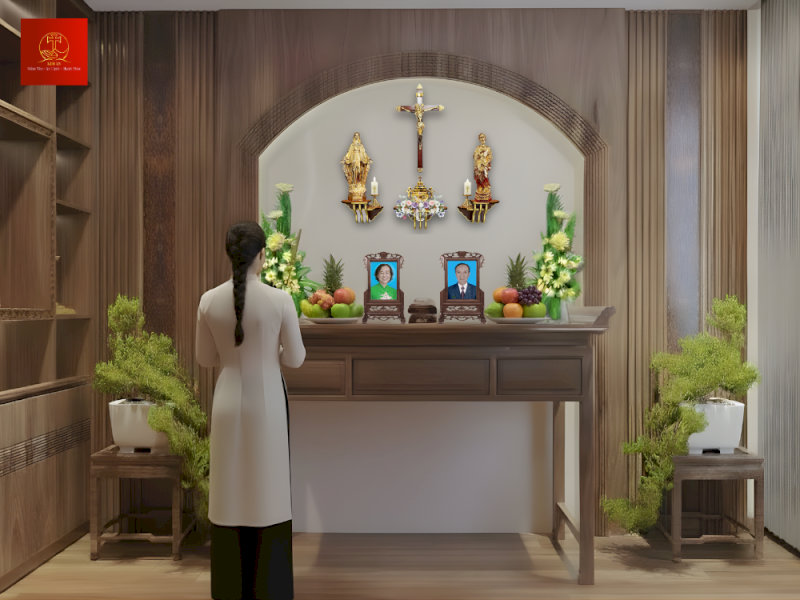 Không gian thờ tự với bàn thờ Công giáo SFU-No.09
