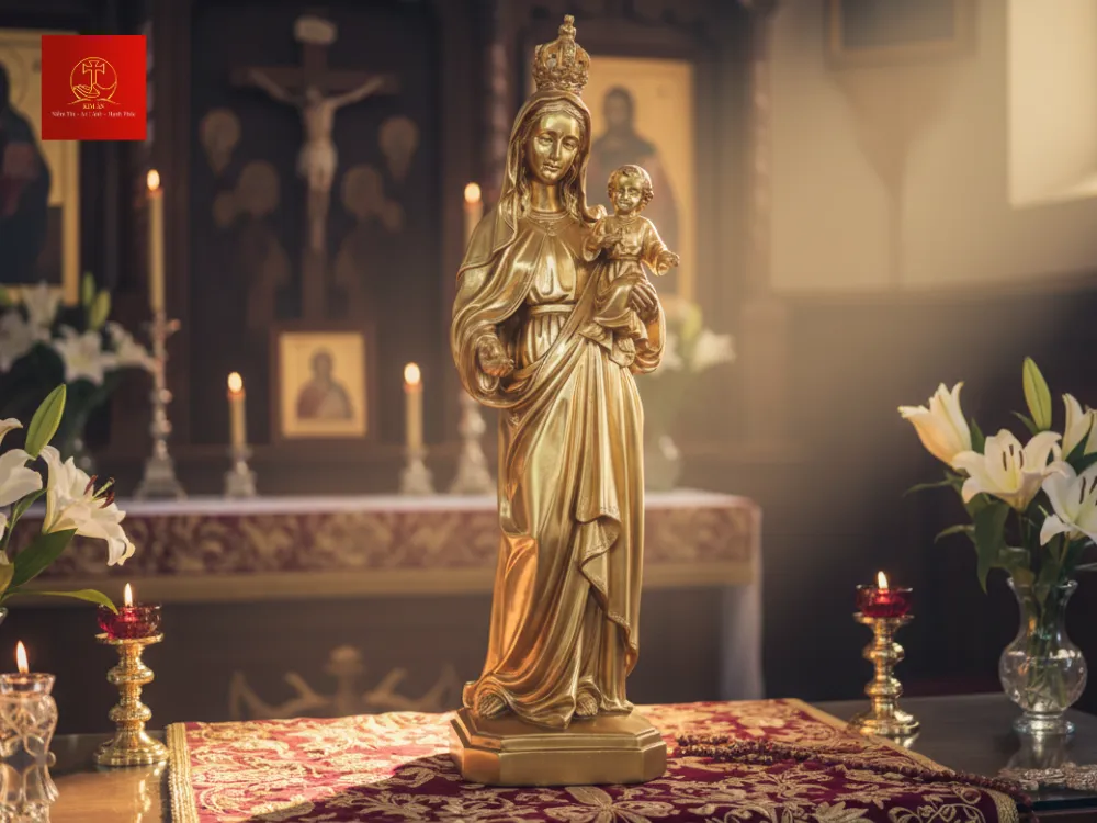 Hình ảnh Mẹ Maria bế Chúa Hài Đồng