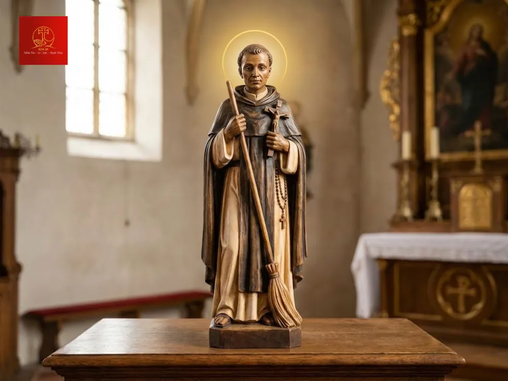 Hình ảnh Thánh Martino cầm chổi