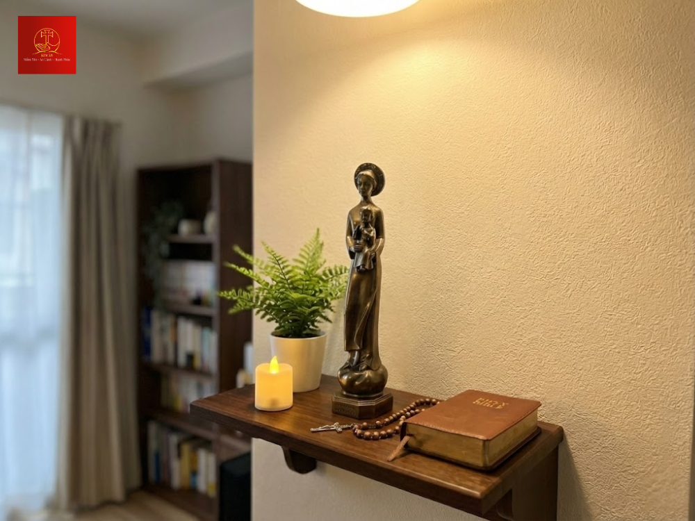 Kích thước 18cm nhỏ gọn phù hợp trang trí kệ sách.