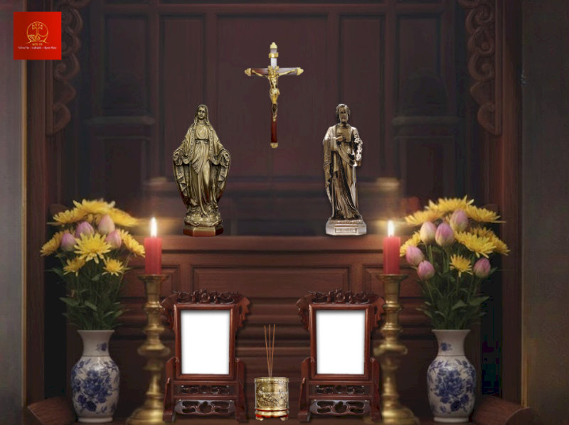 Thánh Giá Chúa Giêsu gỗ treo - Màu vàng Gold