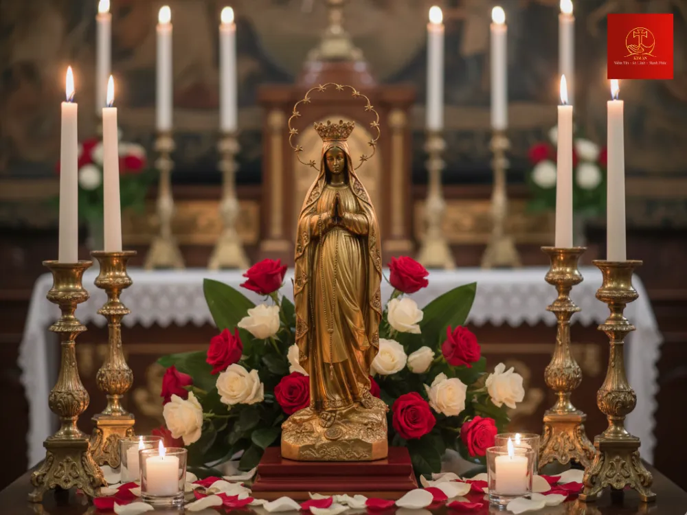 Mẹ Lộ Đức giữa những đóa hoa hồng