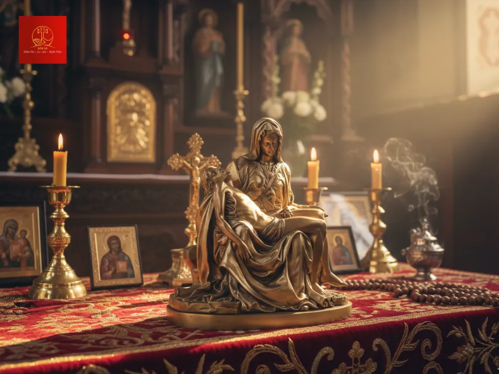 Tượng Pieta giúp tín hữu chiêm niệm tình yêu thương của Chúa.