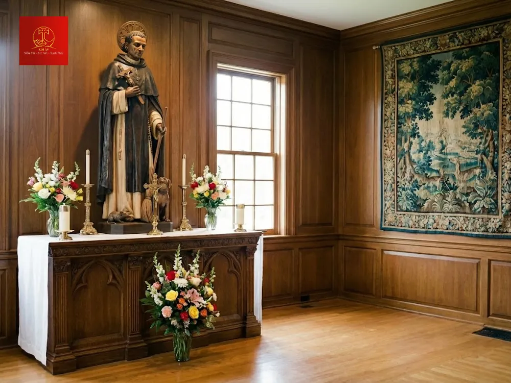 Vị trí đặt tượng Thánh Martino cần đảm bảo độ cao tối thiểu 1.5m