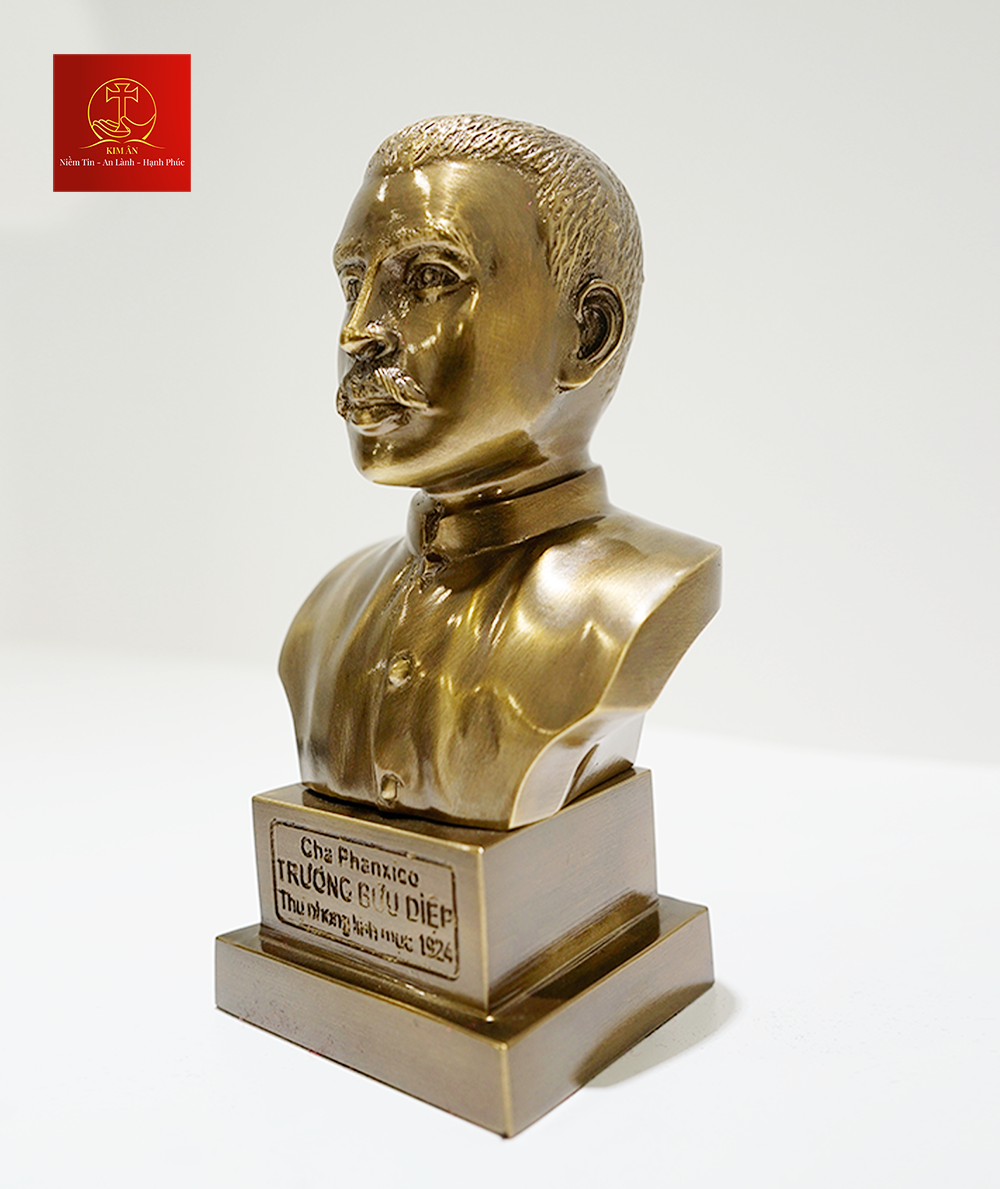Tượng Cha Bửu Diệp cao 13cm - Màu Cổ Điển