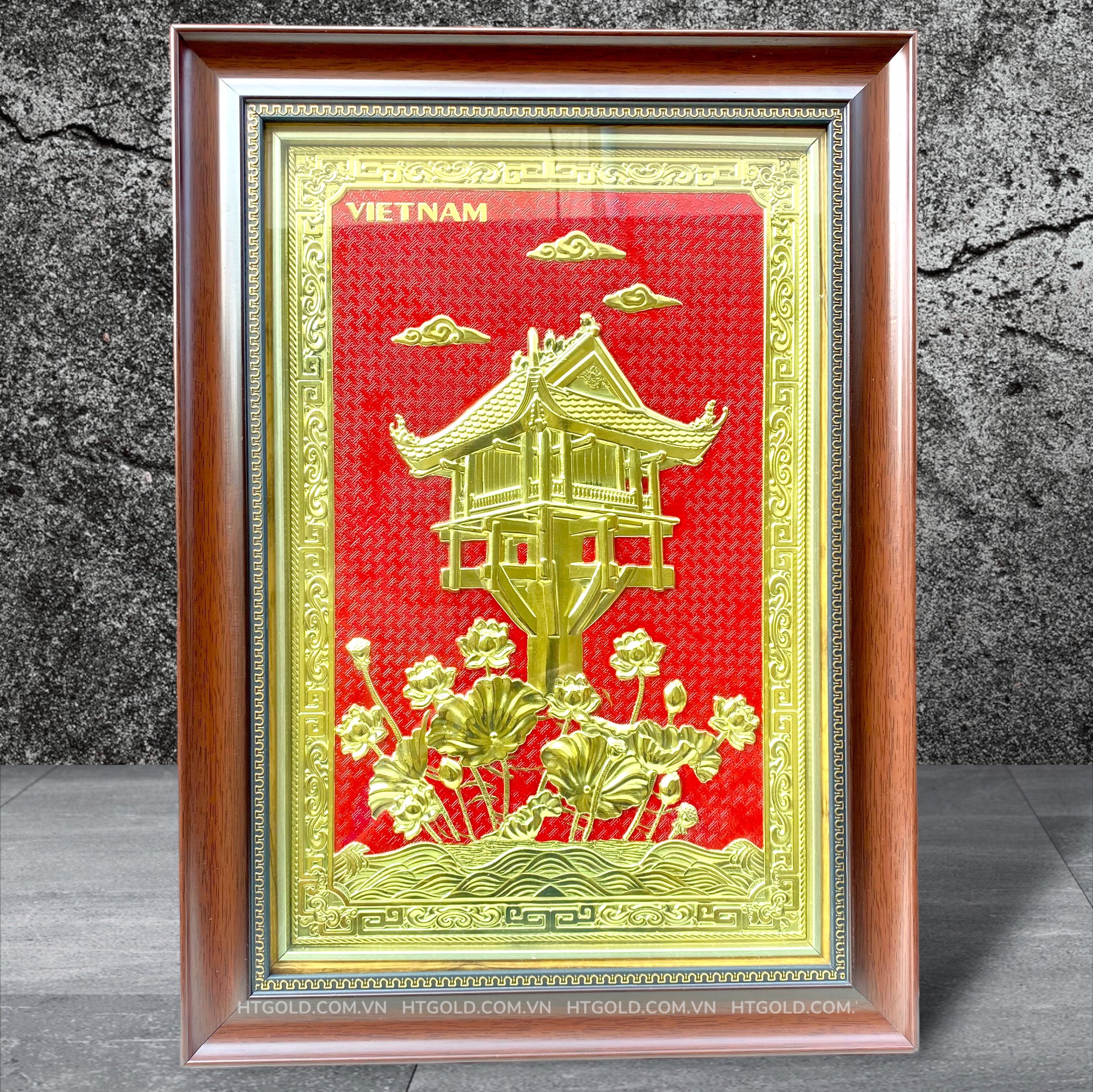 TRANH ĐỒNG CHÙA MỘT CỘT (40cm * 55cm)