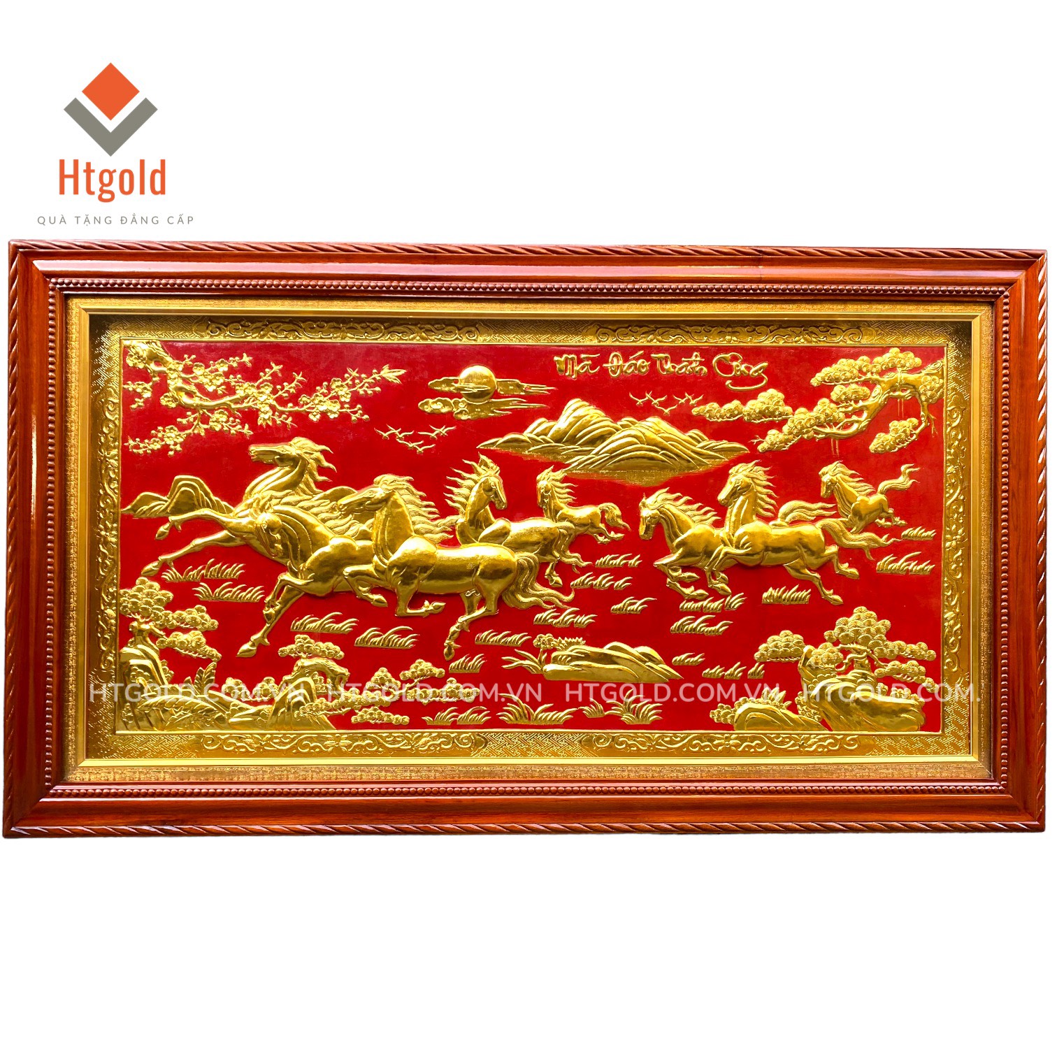 TRANH ĐỒNG MÃ ĐÁO THÀNH CÔNG, DÁT VÀNG (Kích thước 88cm - 155cm)