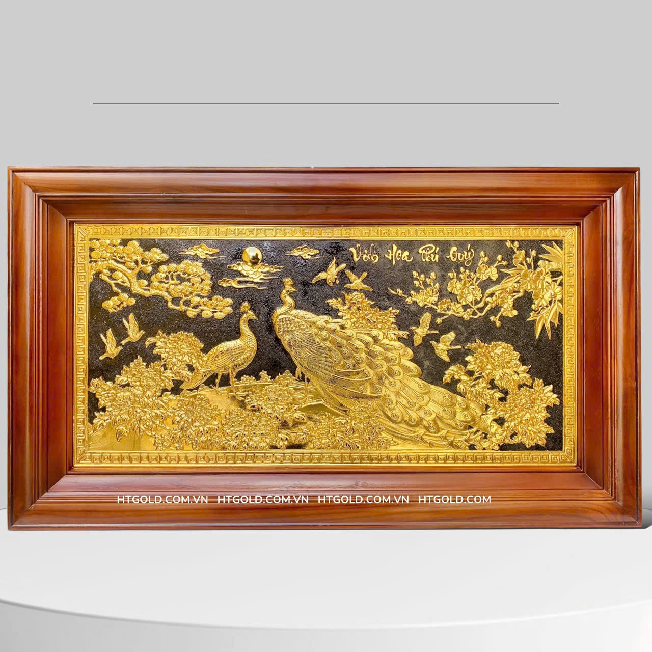 TRANH ĐỒNG PHU THÊ VIÊN MÃN, DÁT VÀNG (61cm * 107cm)