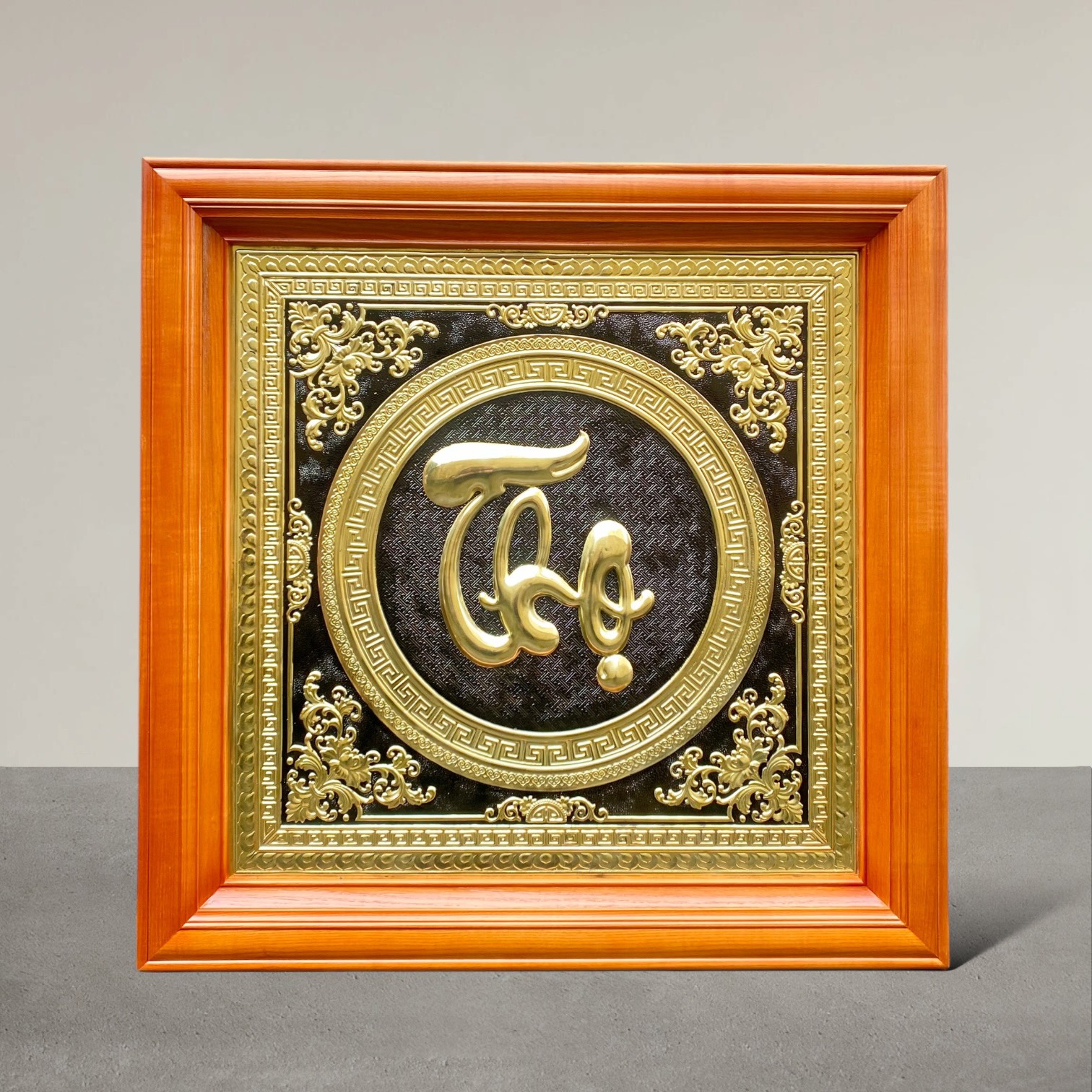 TRANH ĐỒNG CHỮ THỌ THƯ PHÁP (Kích thước 69cm x 69cm)