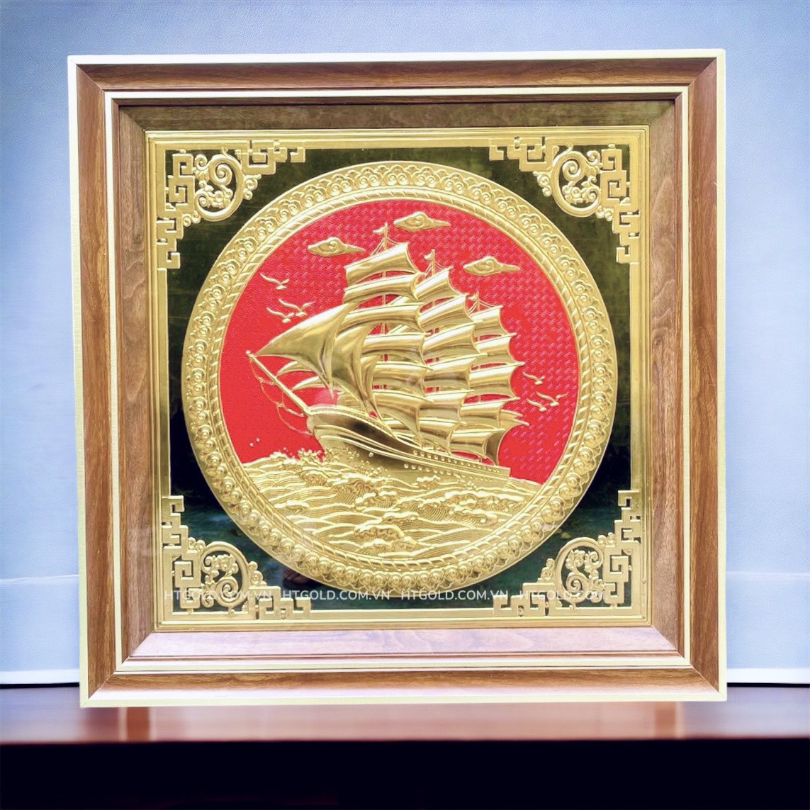 TRANH ĐỒNG THUẬN BUỒM XUÔI GIÓ <br> (Kích thước 70cm x 70cm)