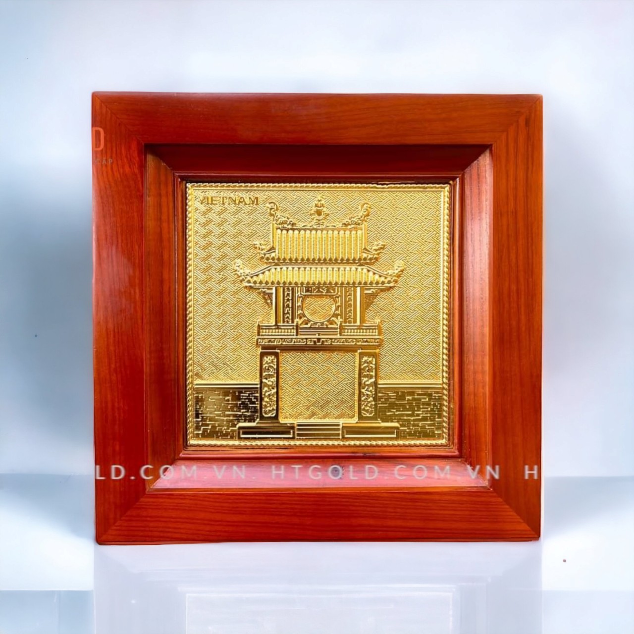 TRANH KHUÊ VĂN CÁC (Kích thước 28cm x 28cm; Mạ vàng 24k)