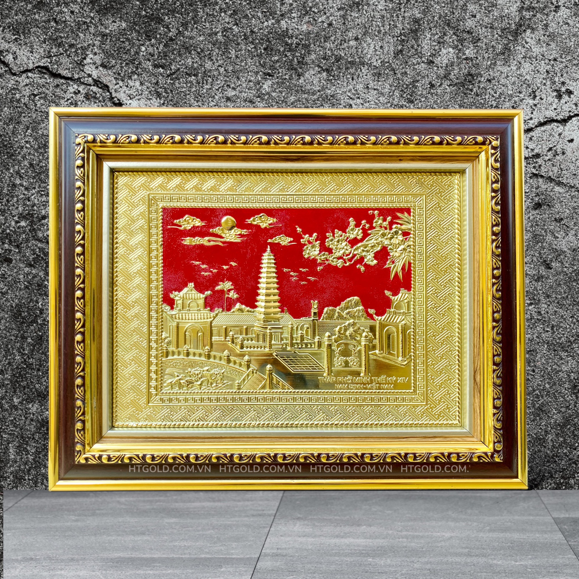 TRANH ĐỒNG THÁP PHỔ MINH THẾ KỶ XIV <br>(Kích thước 28cm x 34cm)