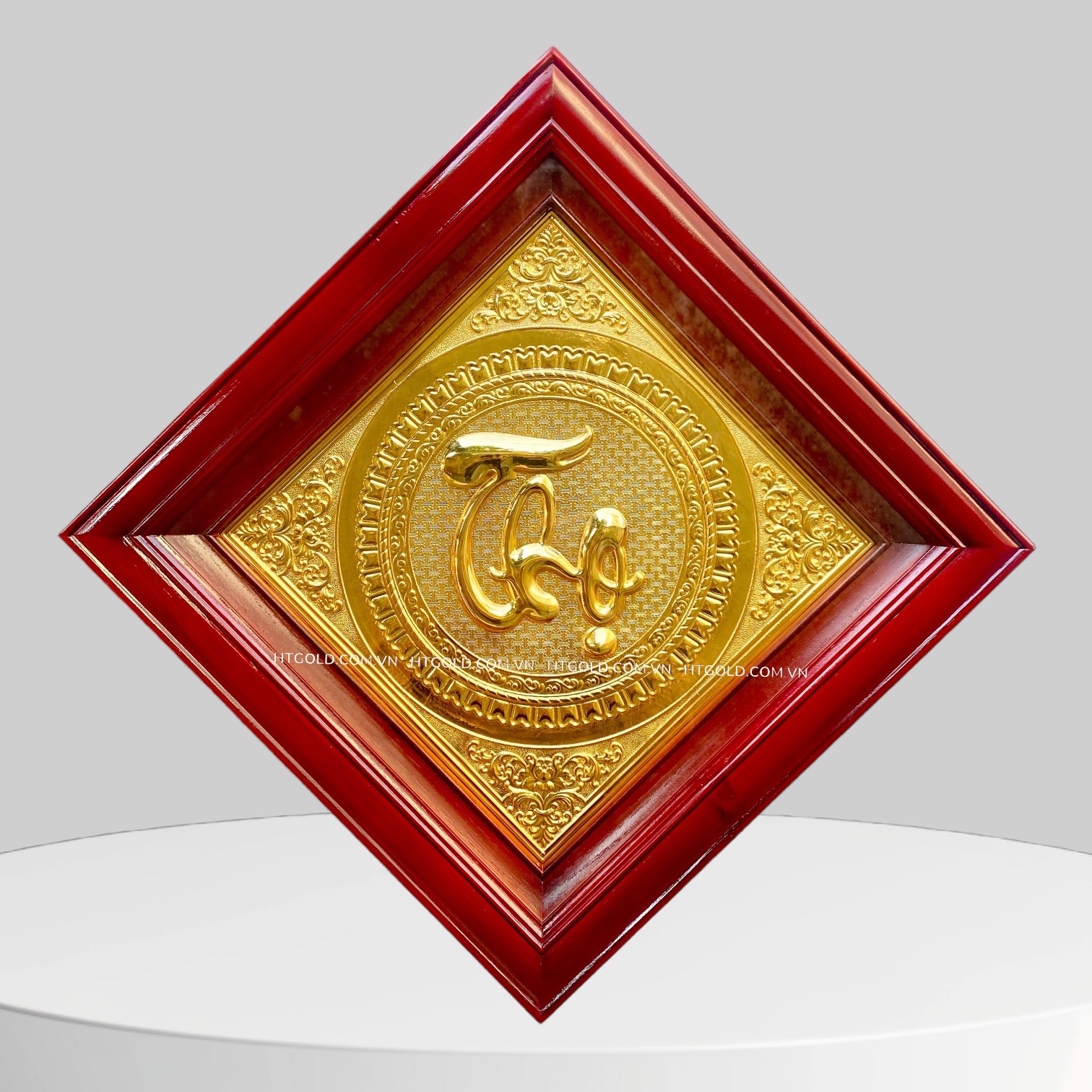 TRANH CHỮ THỌ BẰNG ĐỒNG, MẠ VÀNG 24K (40cm x 40cm)