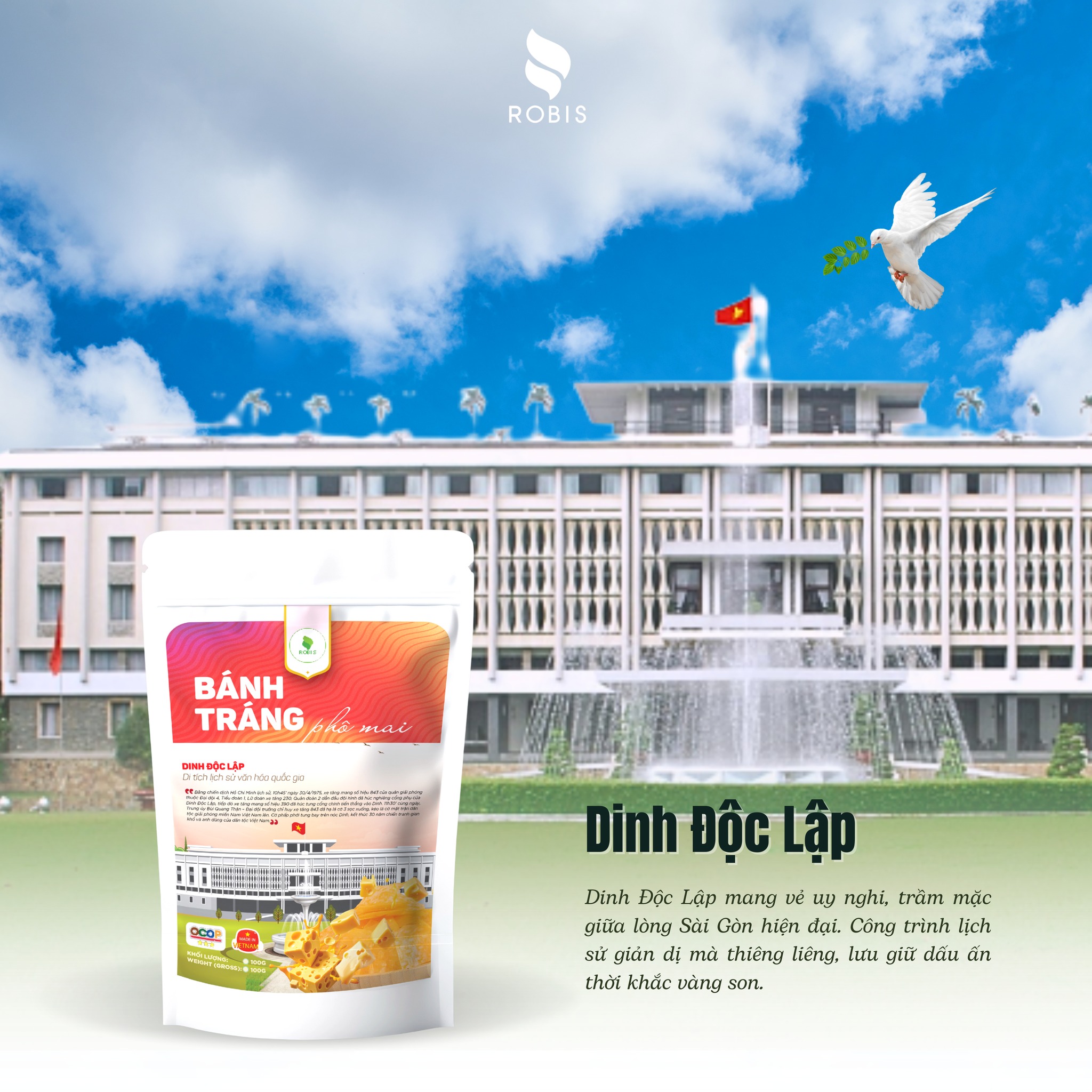 Bánh tráng phô mai - Dinh Độc Lập