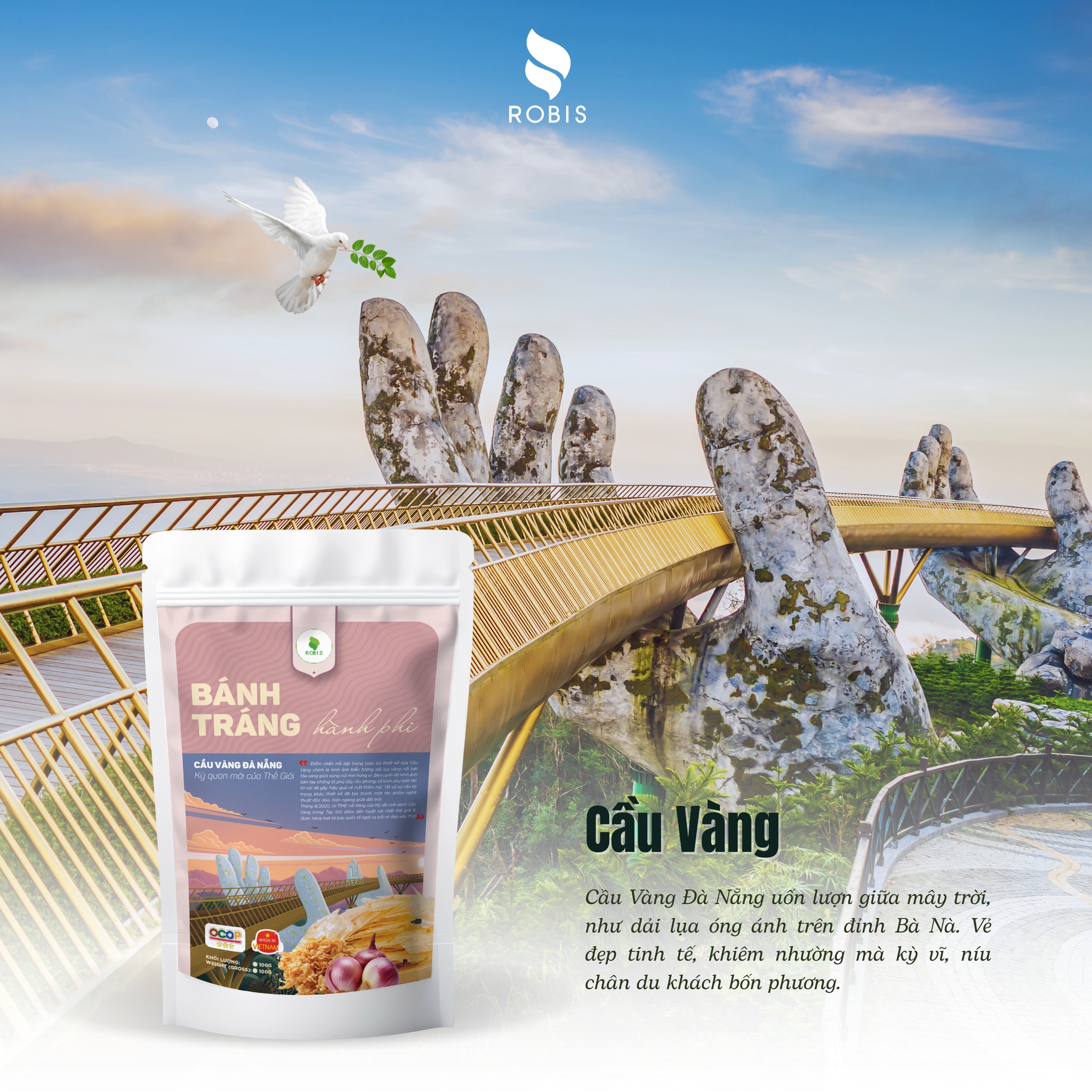 Bánh tráng hành phi - Cầu Vàng Đà Nẵng