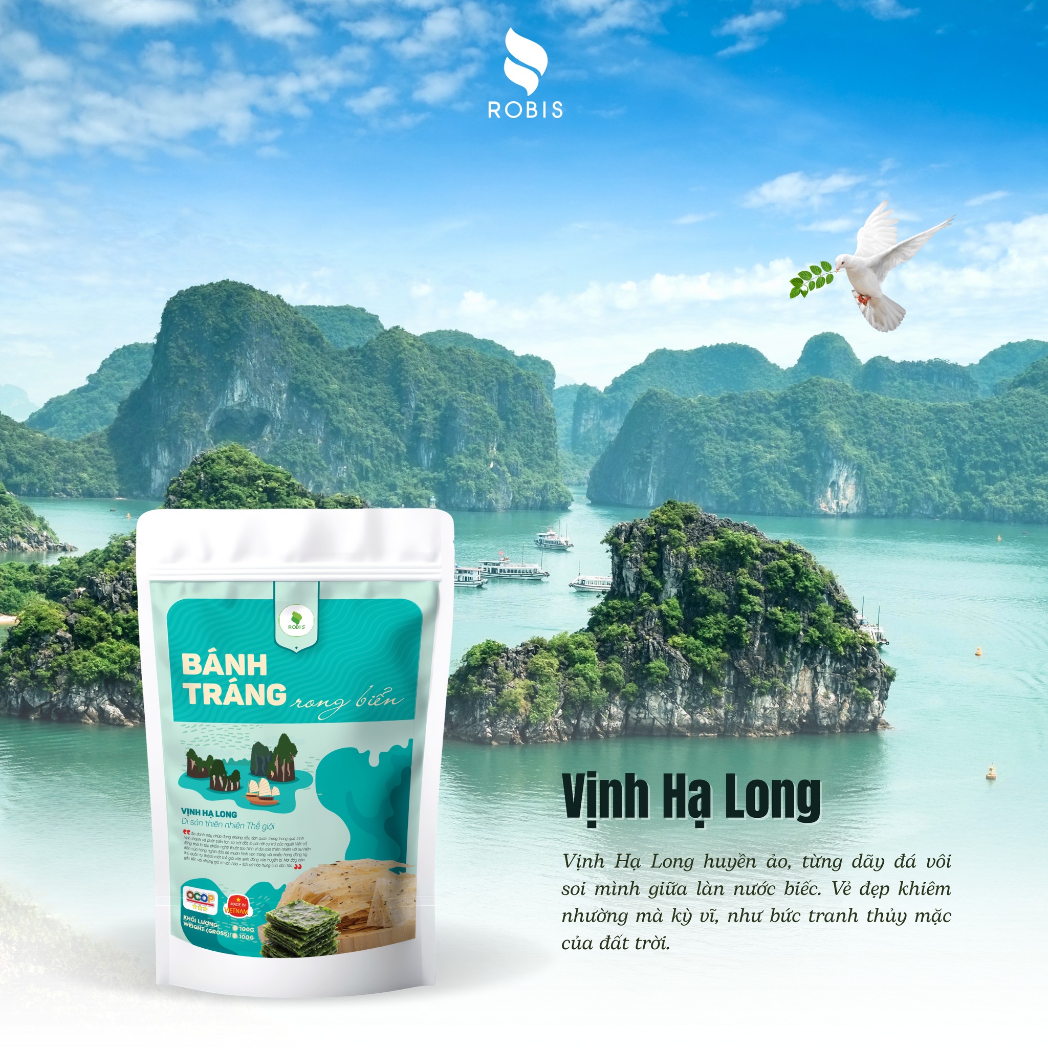Bánh tráng rong biển - Vịnh Hạ Long