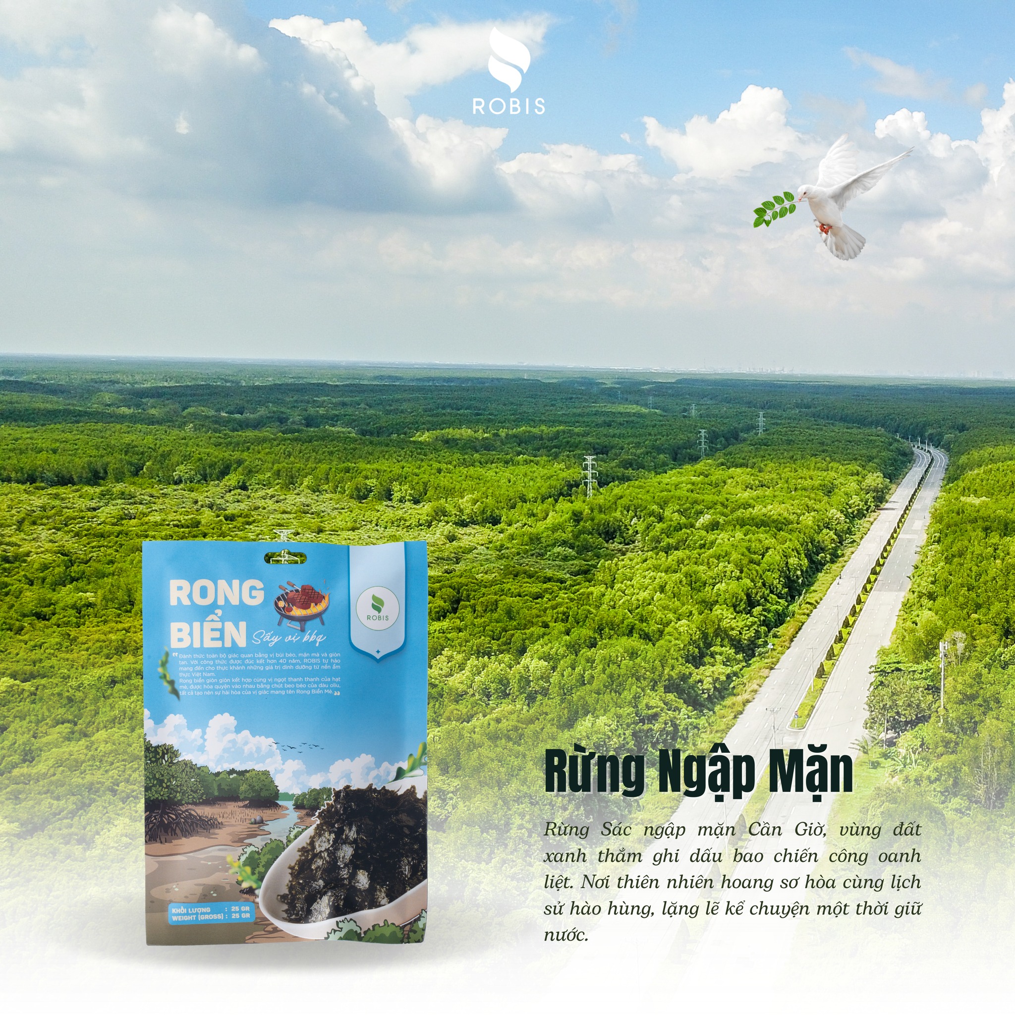 Rong Biển sấy vị BBQ - Rừng Ngập Mặn