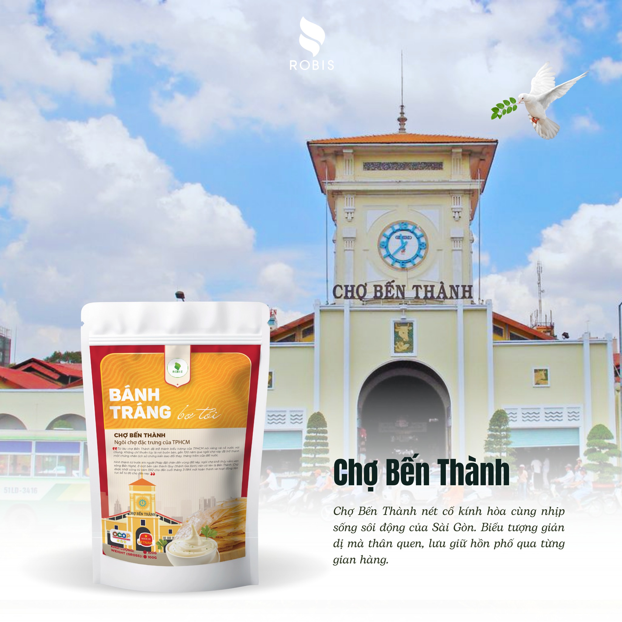 Bánh tráng bơ tỏi - Chợ Bến Thành