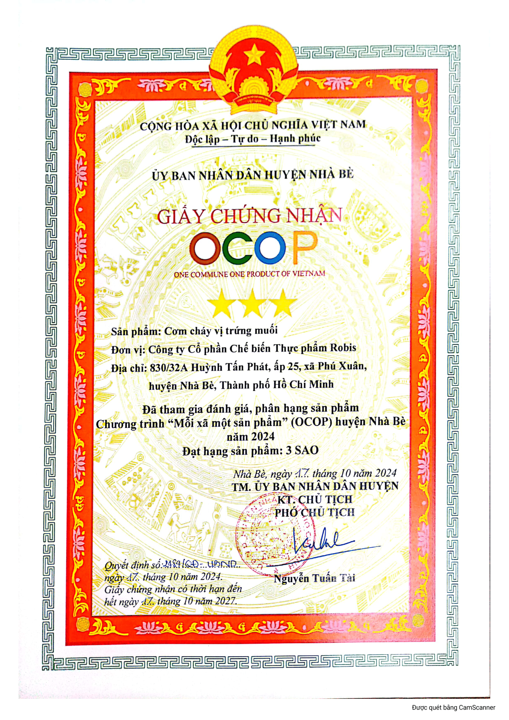 Giấy chứng nhận số 7