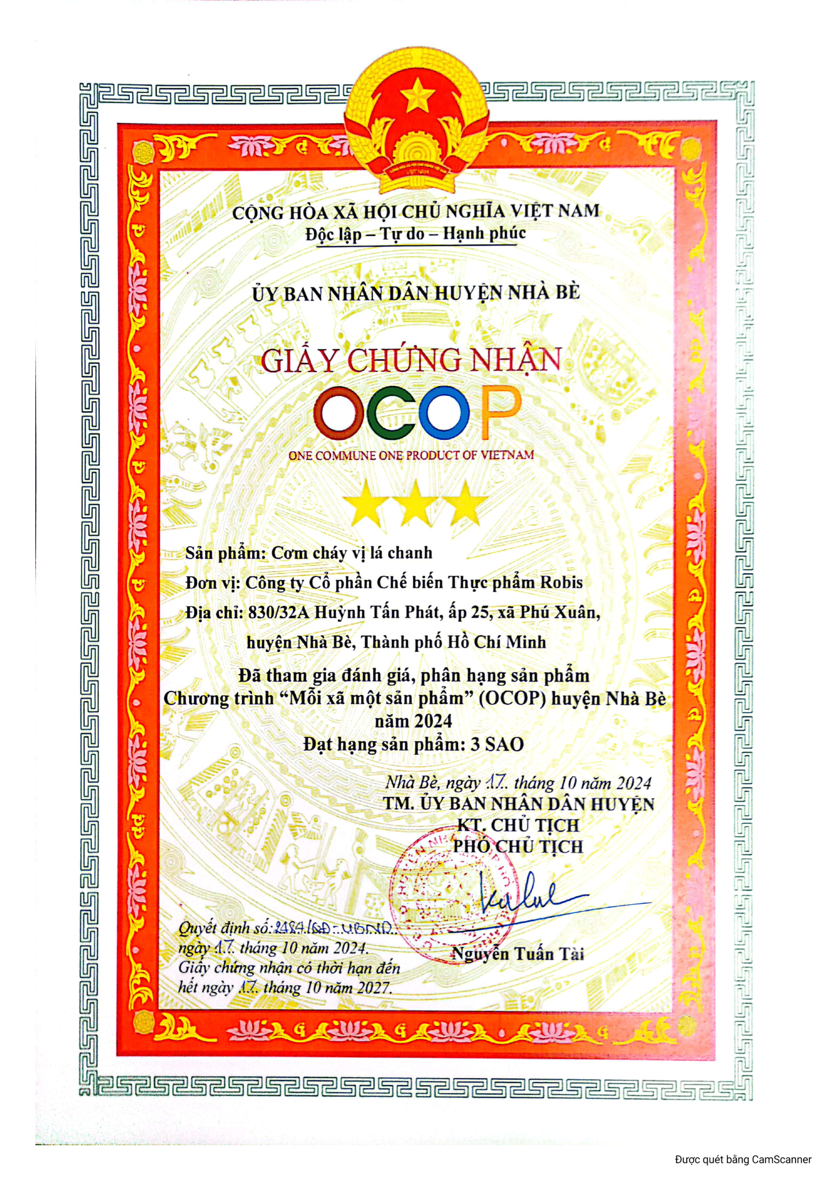 Giấy chứng nhận số 10