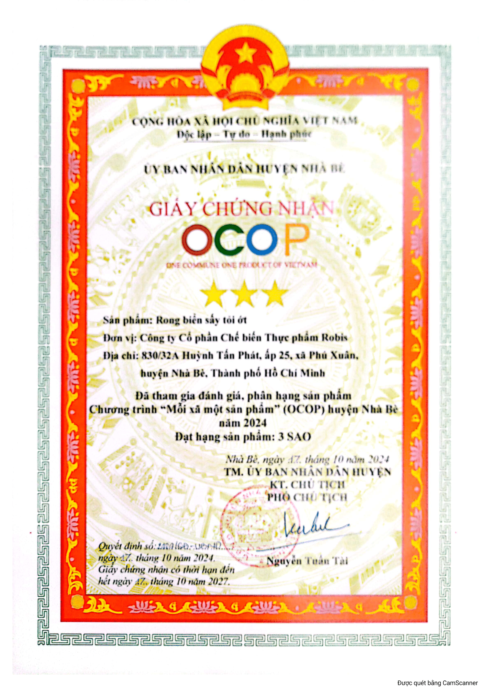 Giấy chứng nhận số 2