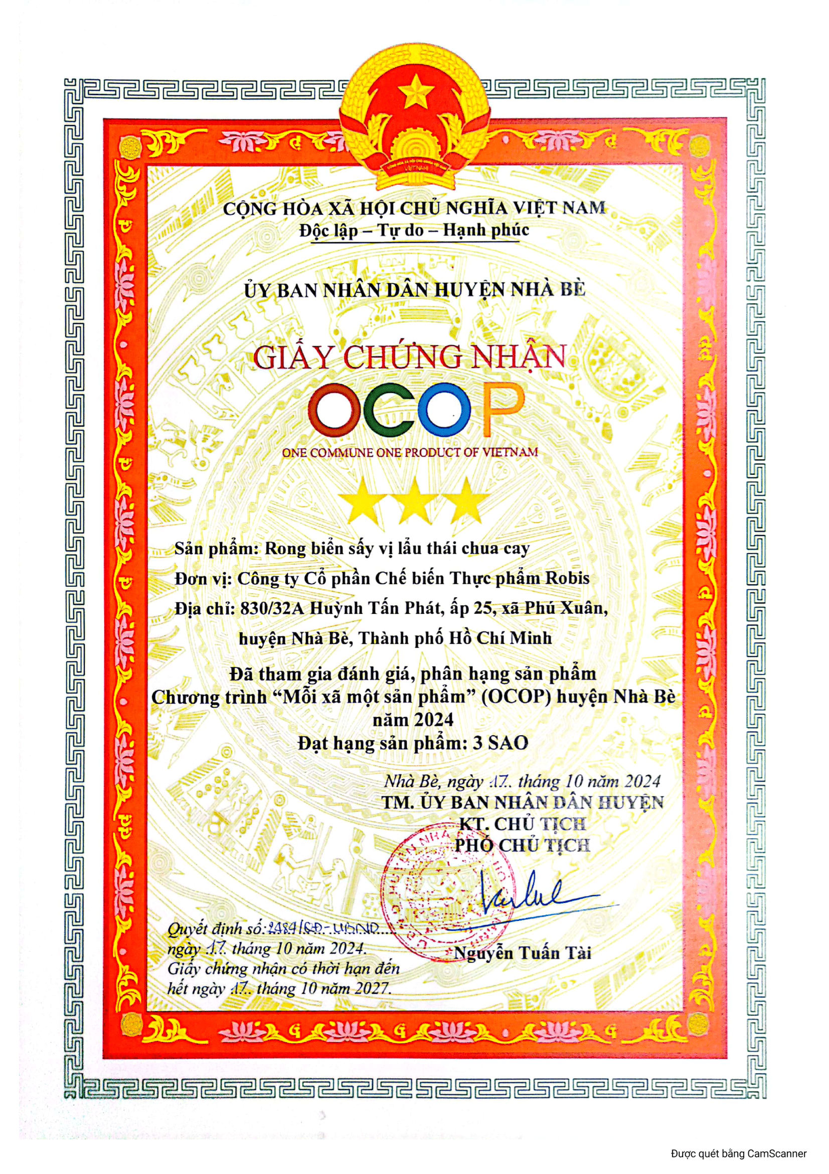 Giấy chứng nhận số 6