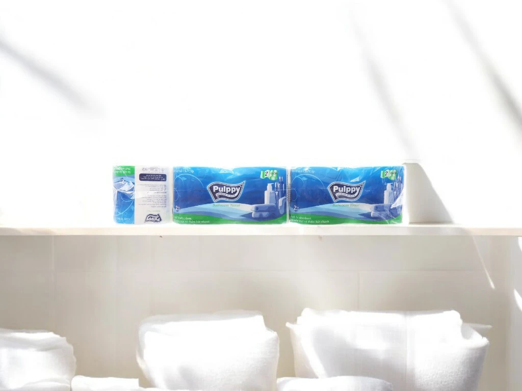 Giấy vệ sinh lụa cuộn Pulppy 10 cuộn lốc