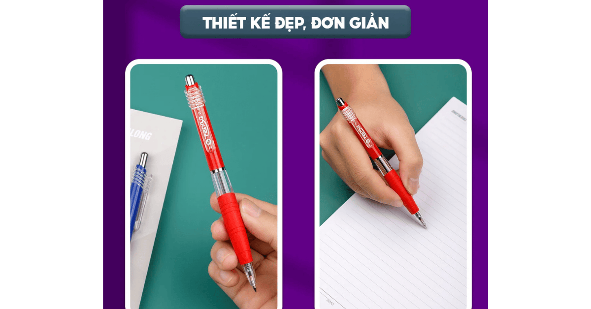Bút bi TL047 Tango đỏ Thiên Long