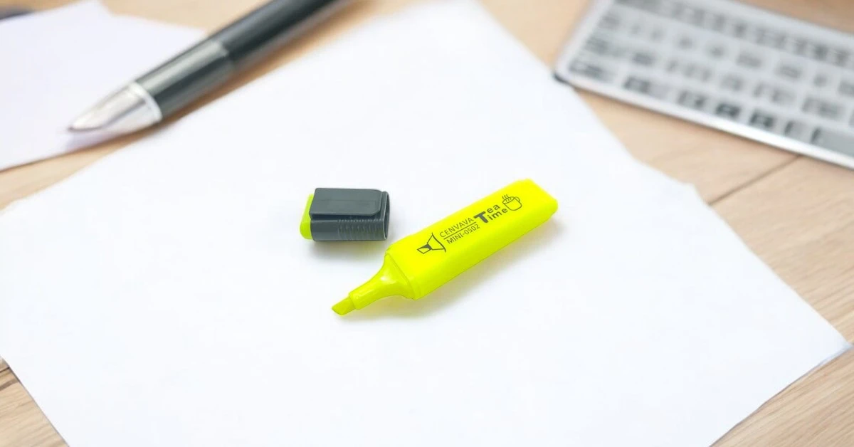 Bút dạ quang Mini-0502 Cenvava vàng