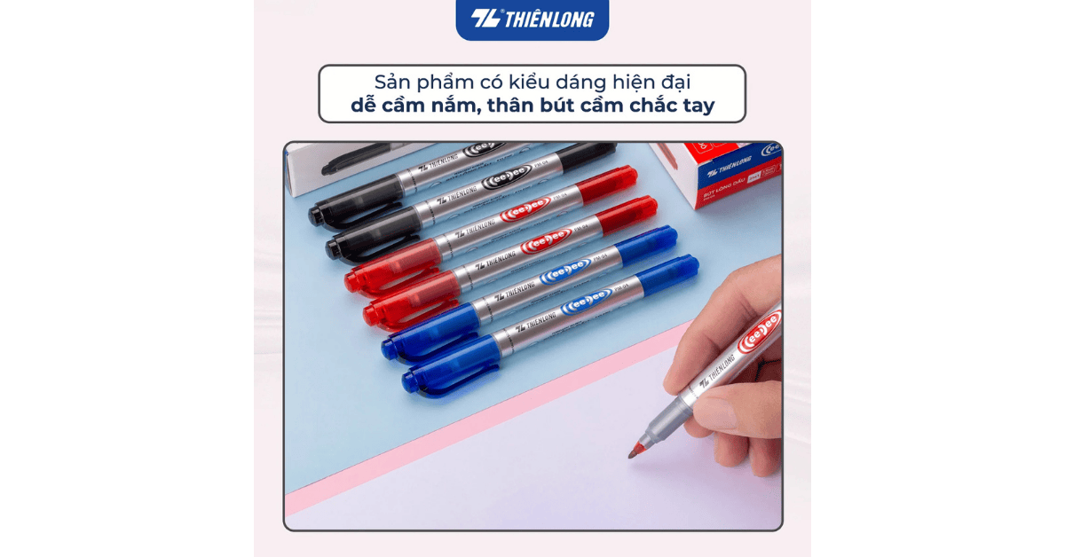 Bút lông dầu PM-04 đỏ CeeDee Thiên Long