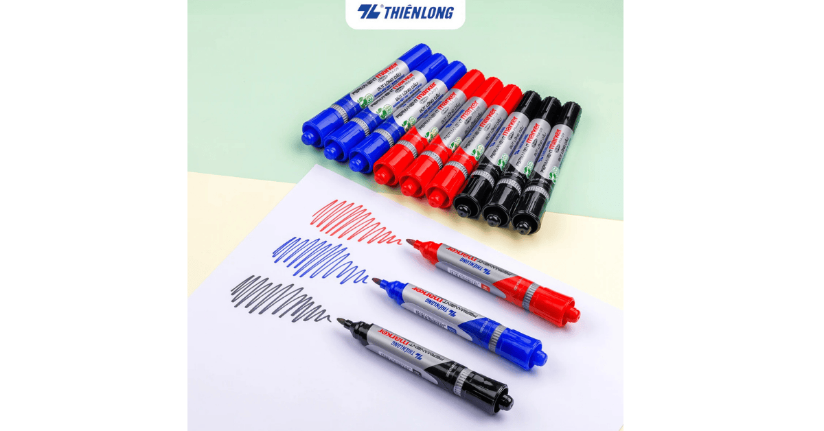 Bút lông dầu PM-09 đỏ Thiên Long