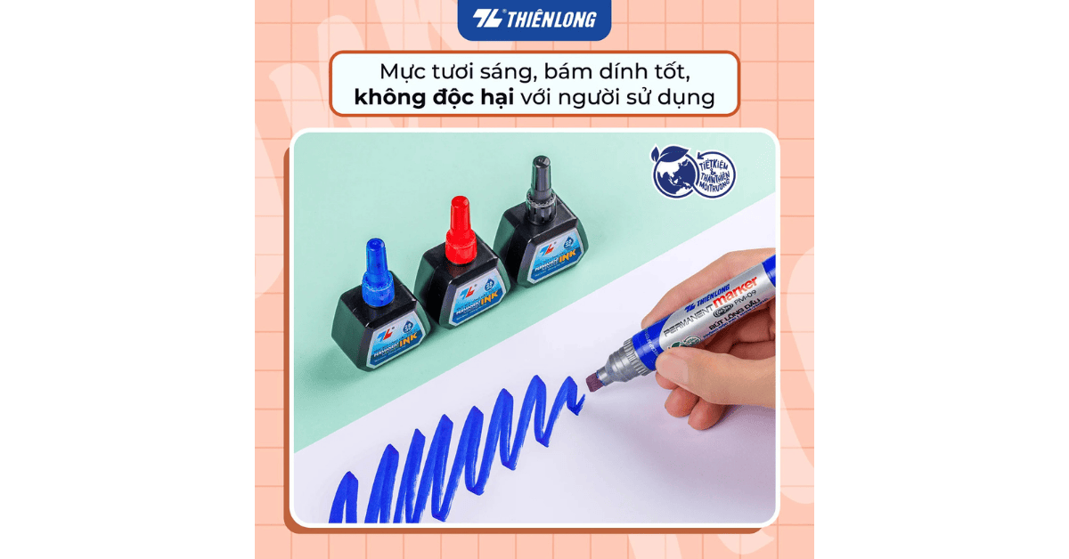Mực bút lông dầu PMI-01 xanh