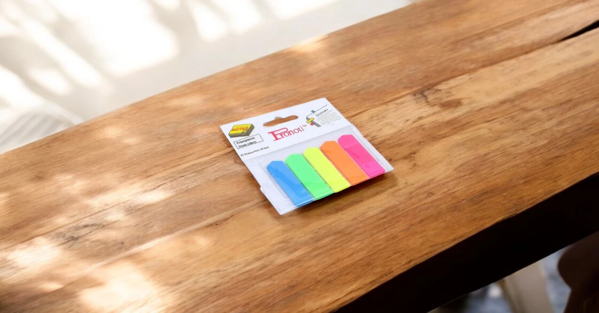 Giấy notes  Pronoti 5 màu nhựa 45502