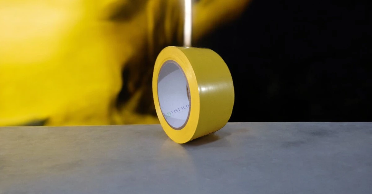 Băng keo dán nền màu vàng 4.8cm 33M (dán sàn)