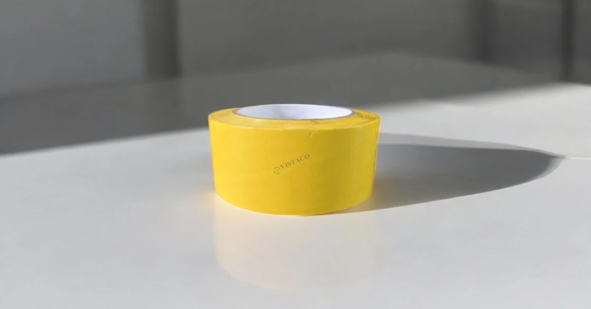 Băng keo dán nền màu vàng 4.8cm 33M (dán sàn)