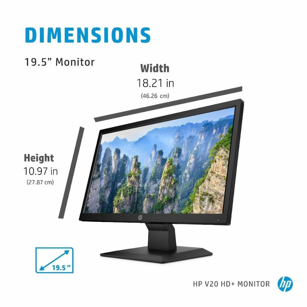 Màn hình máy tính V20 HP 19.5 inch chính hãng VISTACO