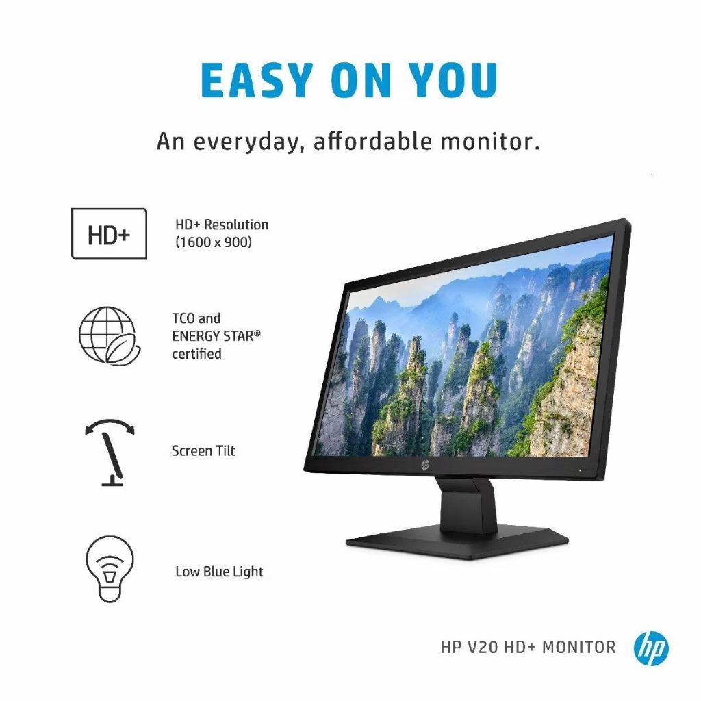 Màn hình máy tính V20 HP 19.5 inch chính hãng VISTACO