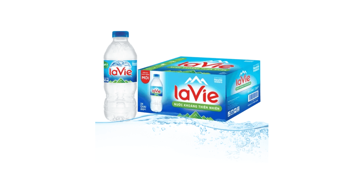 Nước uống tinh khiết thiên nhiên Lavie 350ml * 24 chai