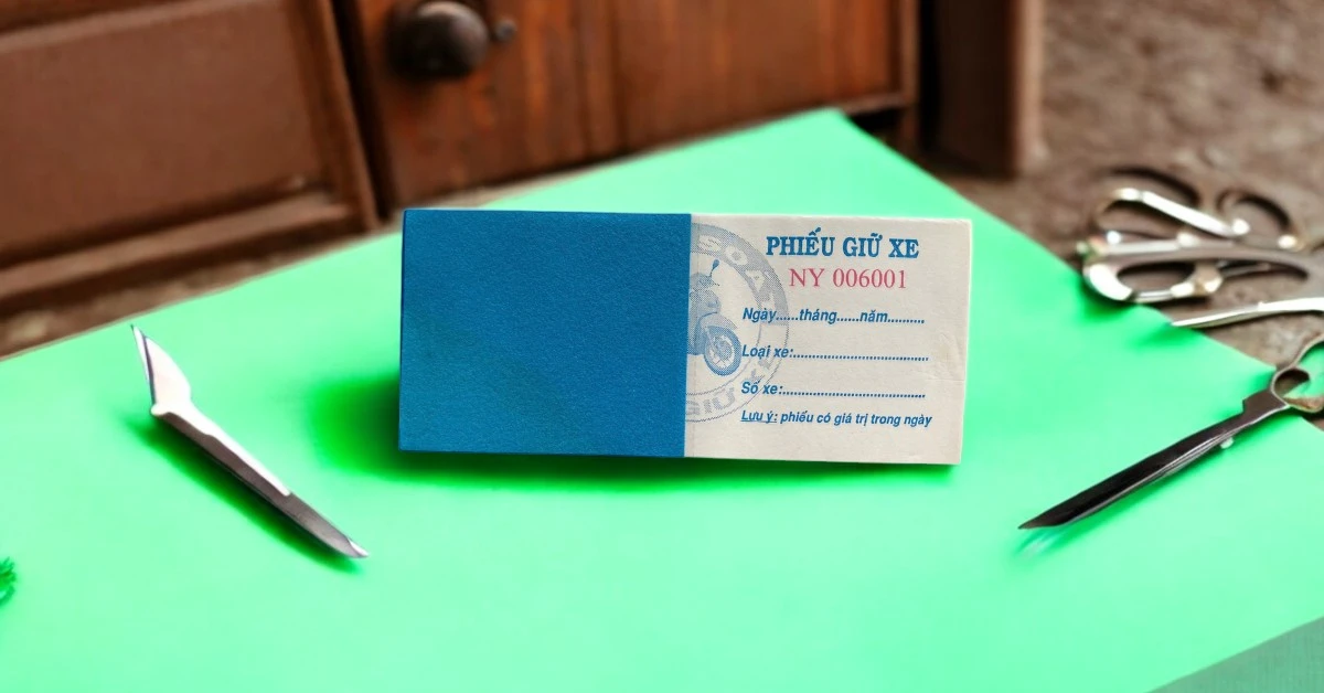 Phiếu giữ xe có số